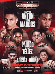A Phoenix il 16 ottobre la sfida Wbc Continental tra gli imbattuti Anton e Marcos