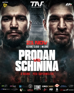 Prodan vs Schinina il 21 novembre a Milano 