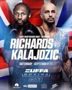 A Londra questa sera i mediomassimi  Richards  e Kalajdzic si sfidano alla Copper Box di Londra 