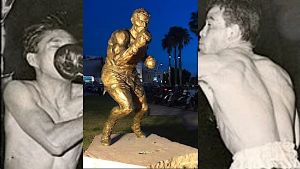 Una statua ad Alghero ricorda il grande Burruni. Un campione, una brava persona
