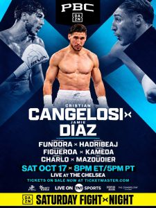 Cristian Cangelosi combatterà il 17 ottobre a Las Vegas