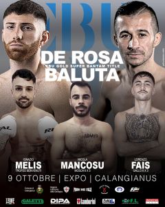 A Calangianus il prossimo 8 ottobre sfida per il titolo Europeo De Rosa vs Baluta organizza PromoboxeItalia