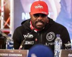 Il massimo 43enne Derek Chisora a dicembre tornerà sul ring sponsorizzato dall' I B A !