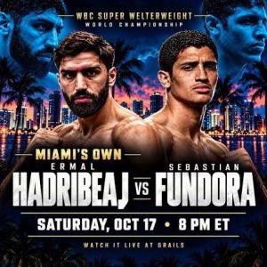 Ermal Hadribeah sfida sabato a Las Vegas  il campione che ha sempre ammirato :  Sebastian Fundora