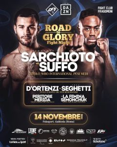 Giovanni Sarchioto difenderà l’internazionale WBO il 14 novembre a Guidonia
