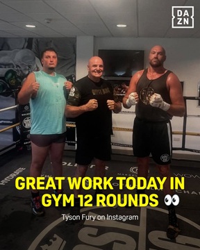 Ancora  un messaggio esplicito di Tyson Fury :  Una foto con il padre  sul ring  dopo un allenamento