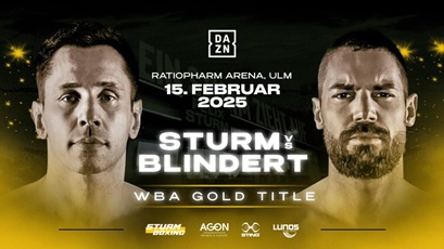 Il 15 febbraio l'ex due volte campione Felix Sturm in sfida con Blindert per il Wba Gold dei m.massimi