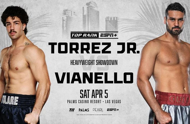 Rai Sport trasmetterà in diretta da Las Vegas il duello  tra Guido Vianello e Torrez Jr ,nella notte tra sabato e domenica