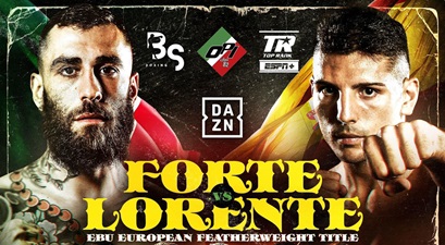 Giovedi' prossimo Mauro Forte difende il titolo Europeo a Tirana contro  lo spagnolo Lorente 