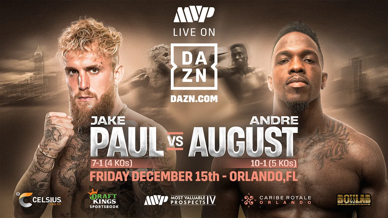 E' la notte di Jake Paul in Florida. Affronta  Andre August 