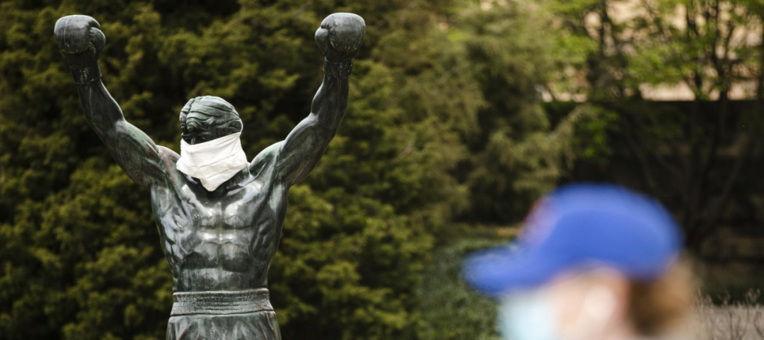 l mascherina balboa rocky statua stallone l44n