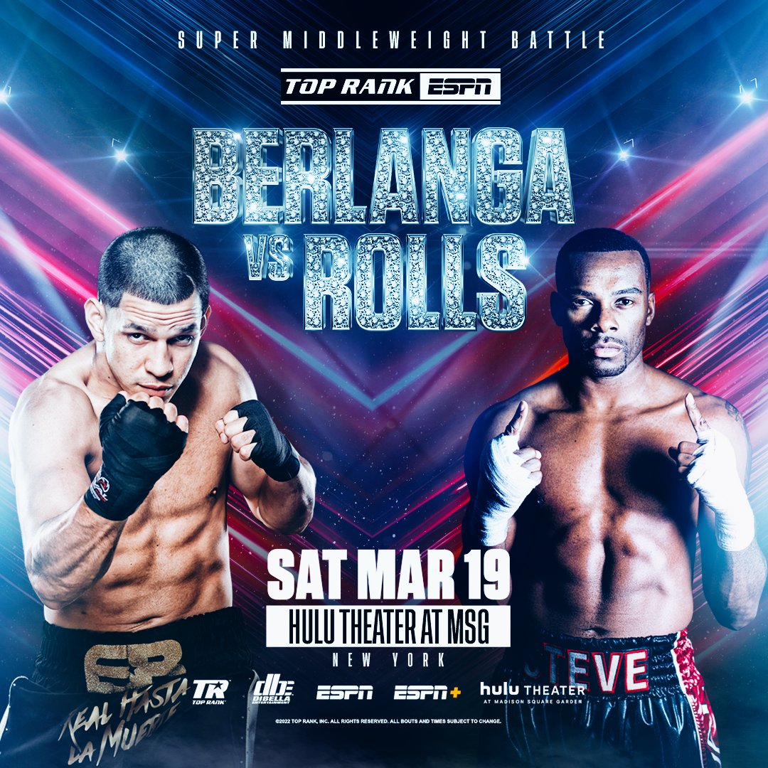 BoxeRingWeb - Ufficiale. Edgar Berlanga vs Steve Rolls il 19 marzo a New  York