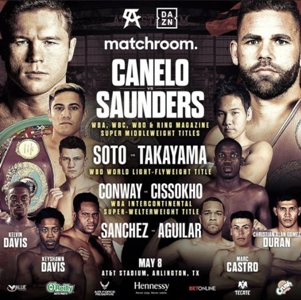 Alvarez vs Saunderrs poster