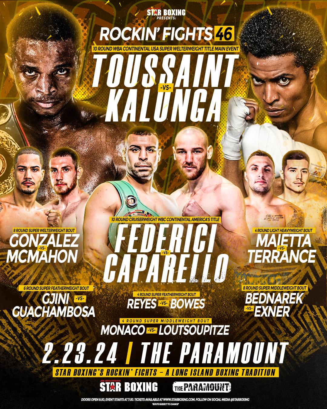 LA Star Boxing presenta il programma del 23 febbraio a New York con Federici