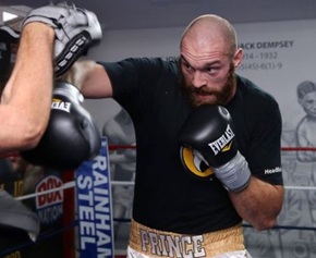 Fury Tyson in allenamento