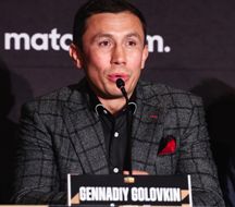 Golovkin press microfono