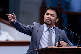 Pacquiao in un discorso